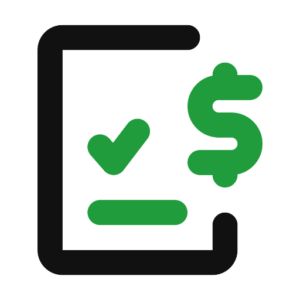 Document with a dollar sign representing utility bill and CAM fee management in Pattaya.